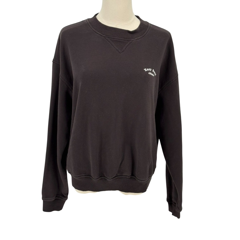 H&M Divided Sweatshirt Black Easy Soul Athletics Graphic Large